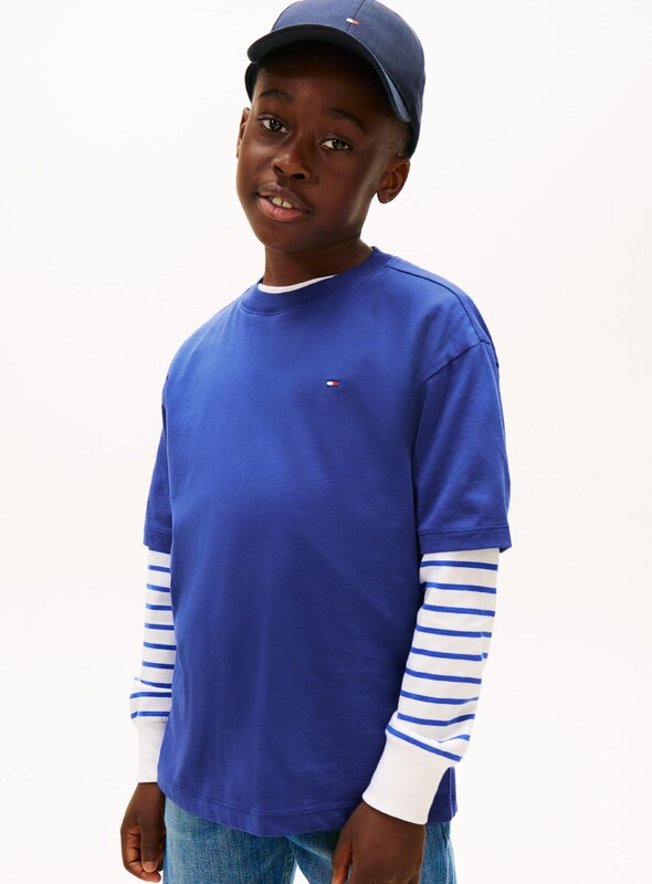 TOMMY HILFIGER Tričko 'ESSENTIAL' modrá