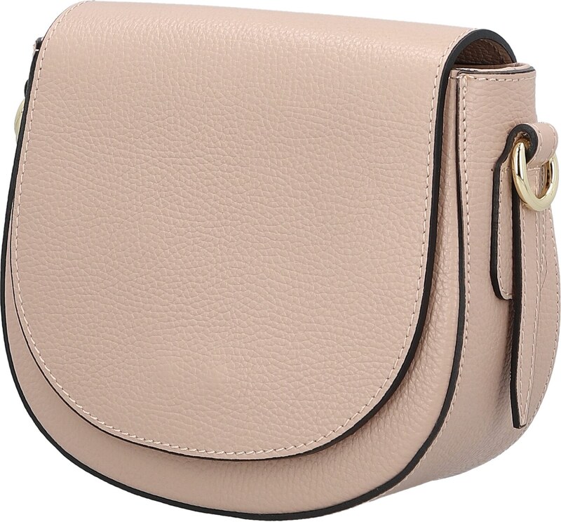 Delami Vera Pelle Trendy dámská kožená crossbody kabelka Antigona, starorůžová