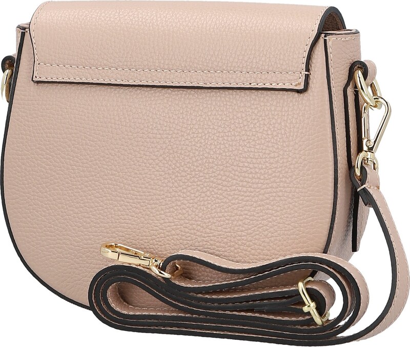 Delami Vera Pelle Trendy dámská kožená crossbody kabelka Antigona, starorůžová
