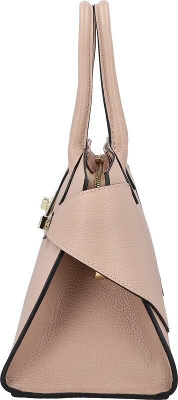 Delami Vera Pelle Módní dámská kožená kabelka do ruky Arietta, růžová