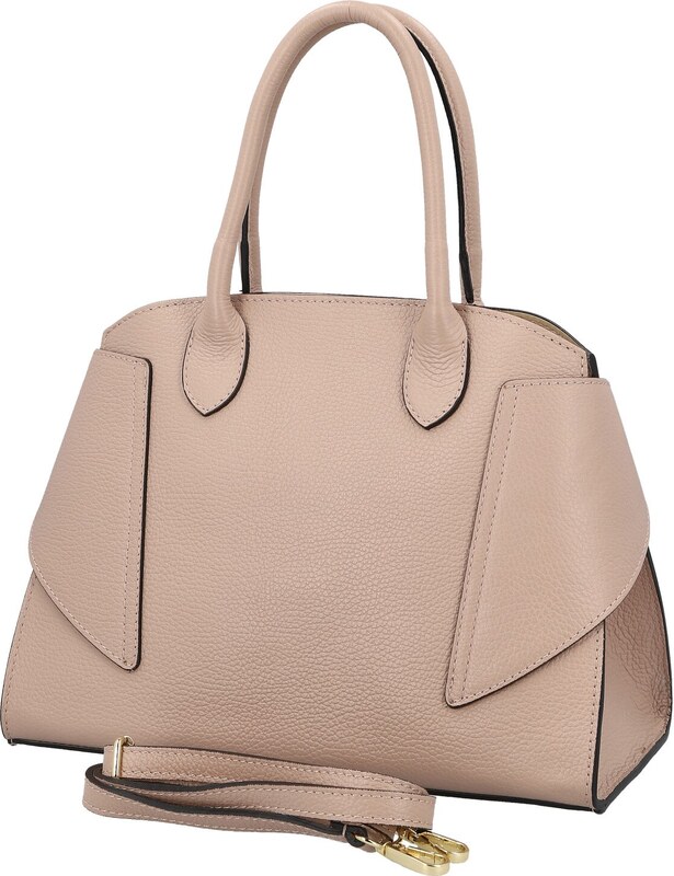 Delami Vera Pelle Módní dámská kožená kabelka do ruky Arietta, růžová