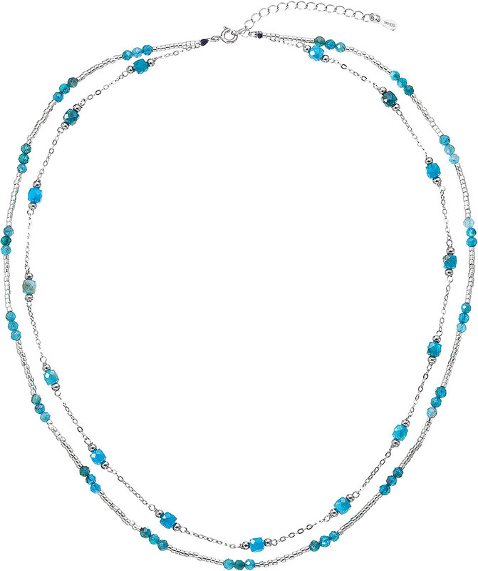 Stříbrný náhrdelník s apatity 12183.3
