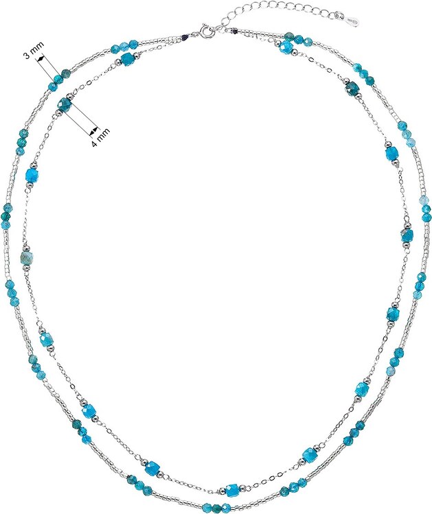 Stříbrný náhrdelník s apatity 12183.3