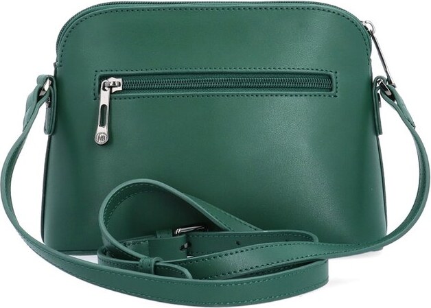 Malá kožená crossbody kabelka Famito NB 0096 TZE zelená