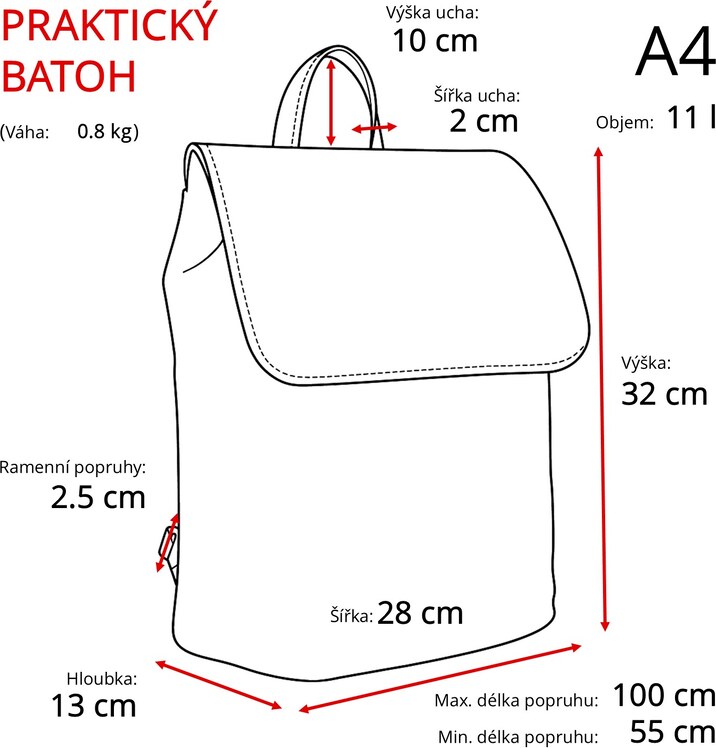 Městský batoh ze syntetické kůže Tangerin modrá 8006 SM