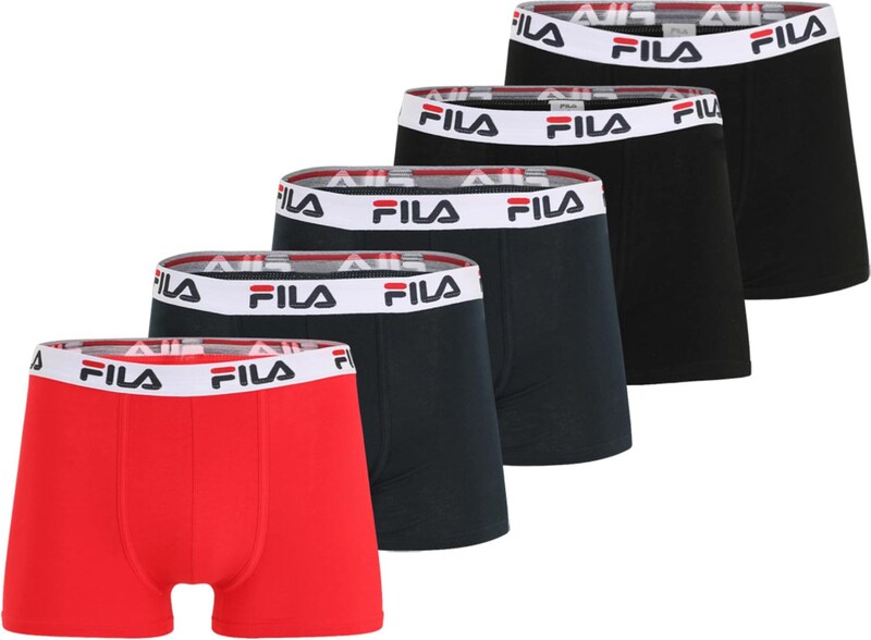 FILA Boxerky marine modrá / jasně červená / černá / bílá