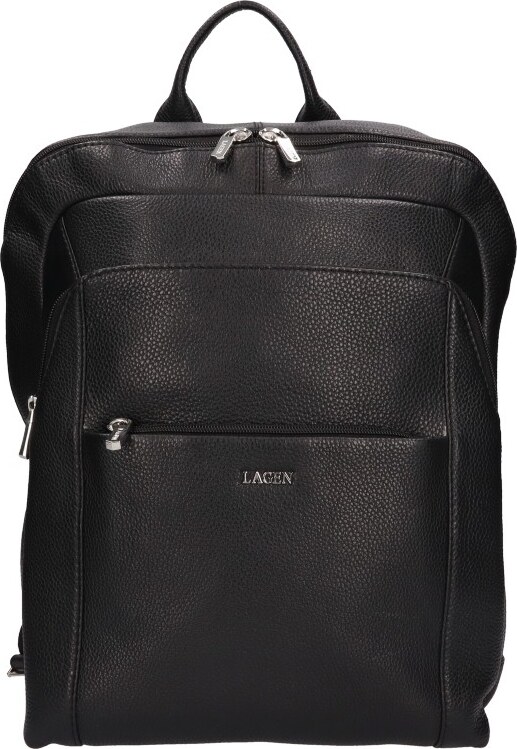 Lagen unisex kožený batoh černý