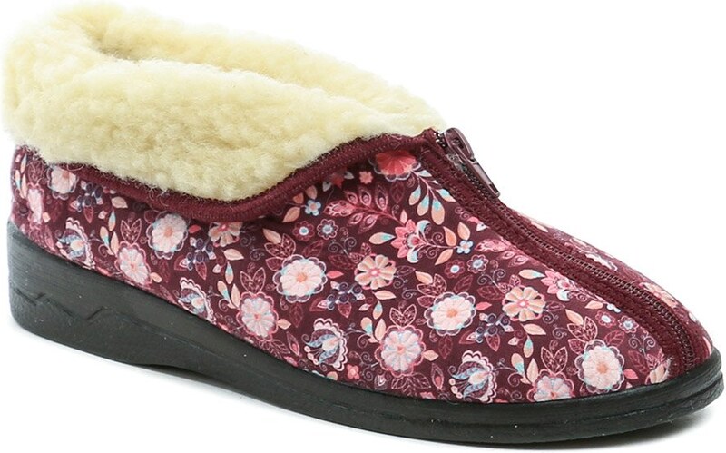 Rogallo 29841 květové dámské zimní papuče