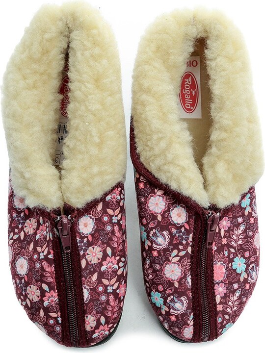 Rogallo 29841 květové dámské zimní papuče