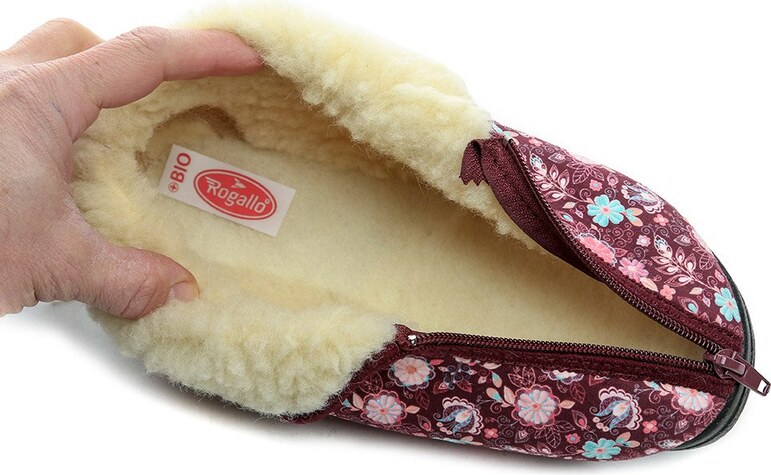 Rogallo 29841 květové dámské zimní papuče