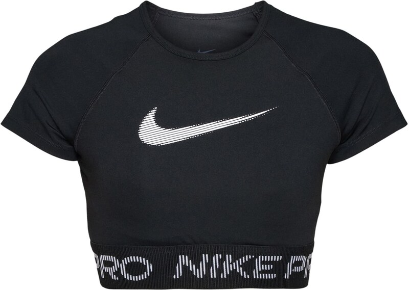 NIKE Funkční tričko černá / bílá