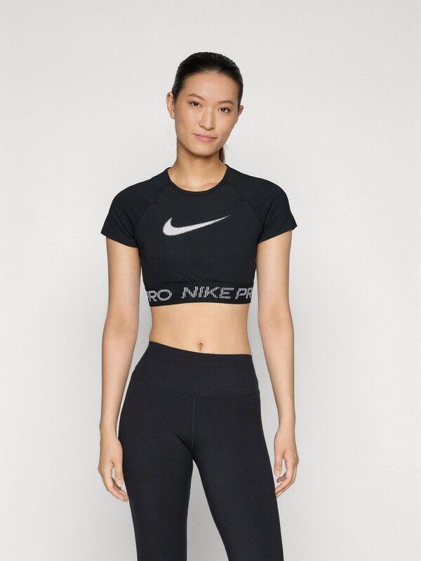 NIKE Funkční tričko černá / bílá