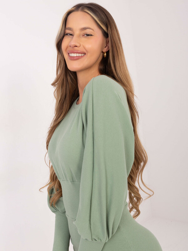 RUE PARIS Dress-RV-SK-6079.65-Pistachio