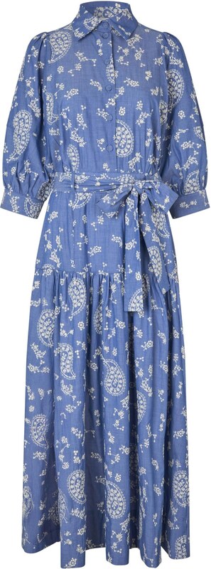 Dea Kudibal Šaty 'Palma' modrá džínovina / bílá