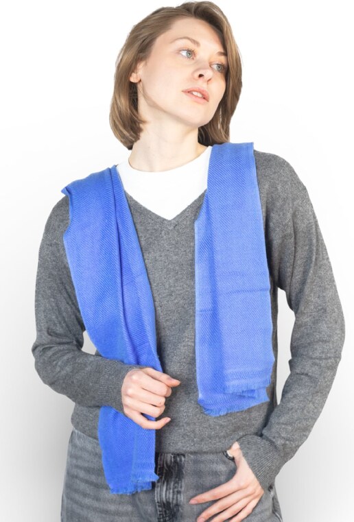 Pashmii 100% Kašmírová šála SKY modrá