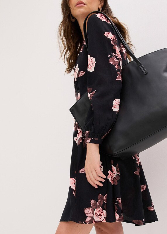 bonprix Tunikové šaty Černá