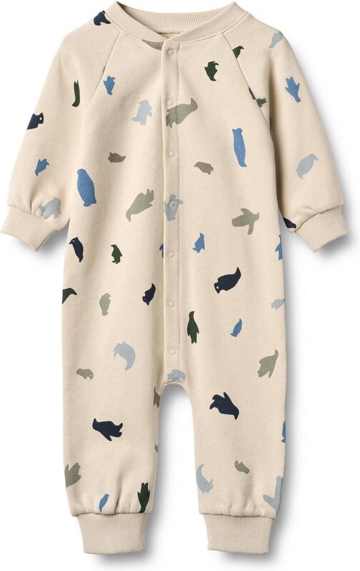 WHEAT Overal safírová / hnědá / jedle / offwhite