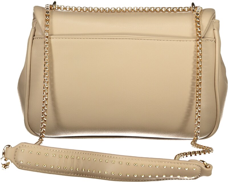 CafeNoir Béžová kabelka přes rameno s řetízkem