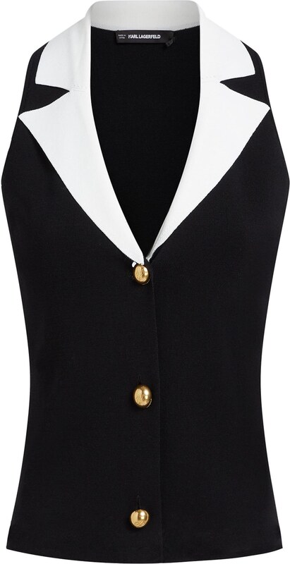 Karl Lagerfeld Pletená vesta černá