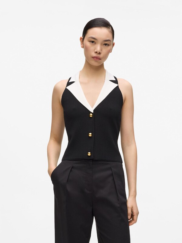 Karl Lagerfeld Pletená vesta černá