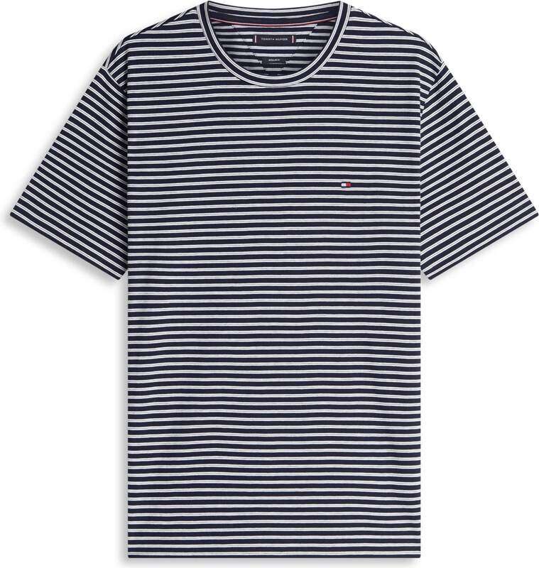 TOMMY HILFIGER Tričko 'Ess Seasonal' námořnická modř / bílá