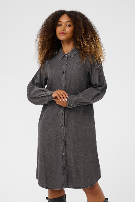 Cream Šaty černá džínovina