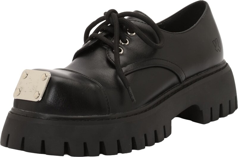 Koi Footwear Šněrovací boty 'Gehrman' černá / stříbrná