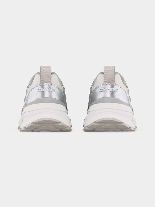 Calvin Klein Tenisky 'HIKE RUN' stříbrná / bílá