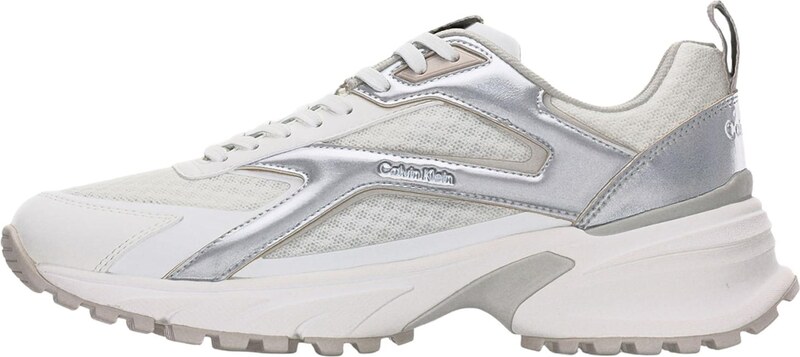 Calvin Klein Tenisky 'HIKE RUN' stříbrná / bílá