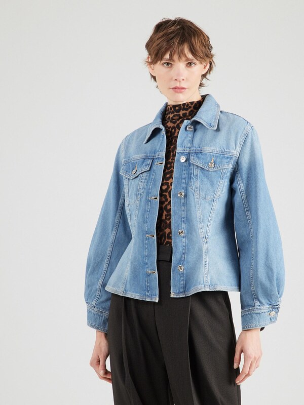 Liu Jo Přechodná bunda modrá džínovina