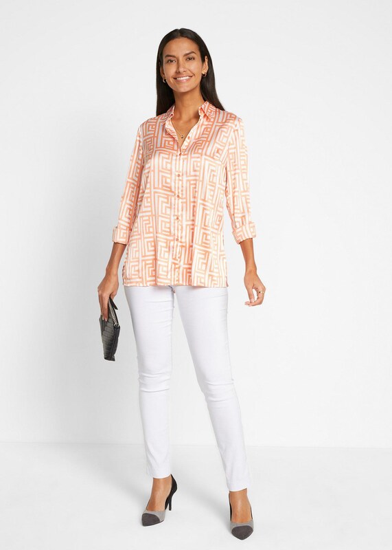 bonprix 7/8 kalhoty bez zapínání, se strečem bílá Žena