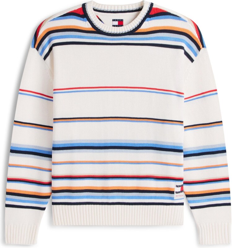 Tommy Jeans Mikina světlemodrá / žlutá / červená / bílá