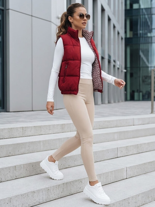 Dámská prošívaná vesta URBANELLE béžová Dstreet TY4970