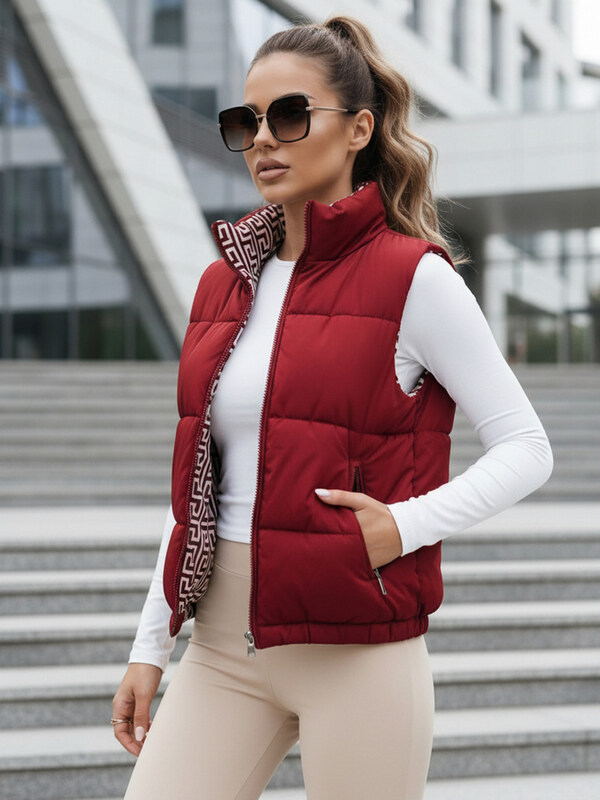 Dámská prošívaná vesta URBANELLE béžová Dstreet TY4970