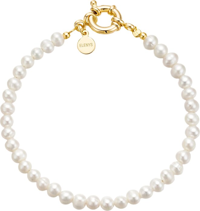 Elenys pozlacený perlový náhrdelník Clara 18K žluté zlato Perla 5A