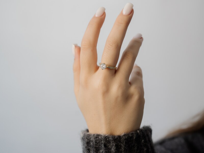 Olivie Stříbrný zásnubní prsten GOLD 9320