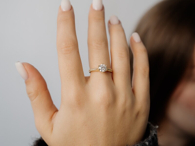 Olivie Stříbrný zásnubní prsten GOLD 9320