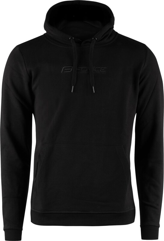 FORCE mikina F COMFY UNI přes hlavu s kapucí, černá