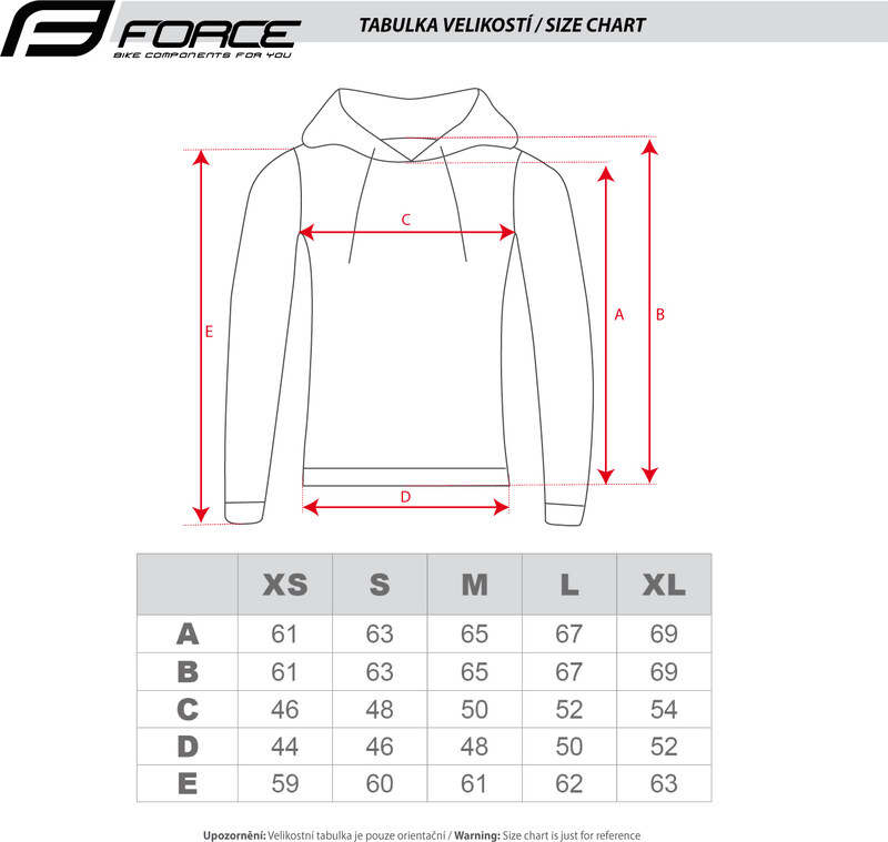 FORCE mikina F COMFY UNI přes hlavu s kapucí, černá