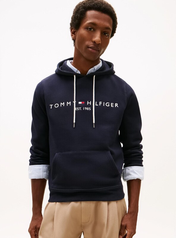 TOMMY HILFIGER Mikina tmavě modrá / červená / bílá