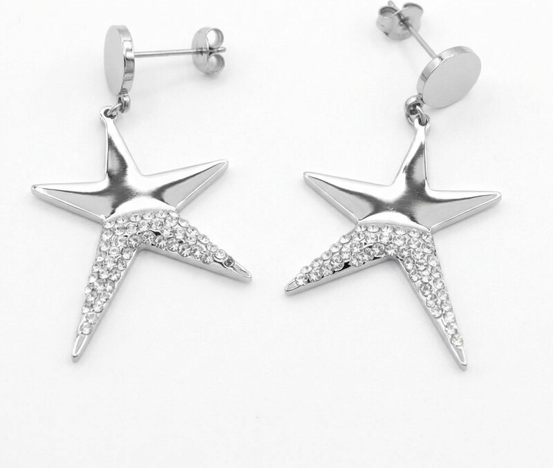 Ewena Náušnice hvězda z chirurgické oceli