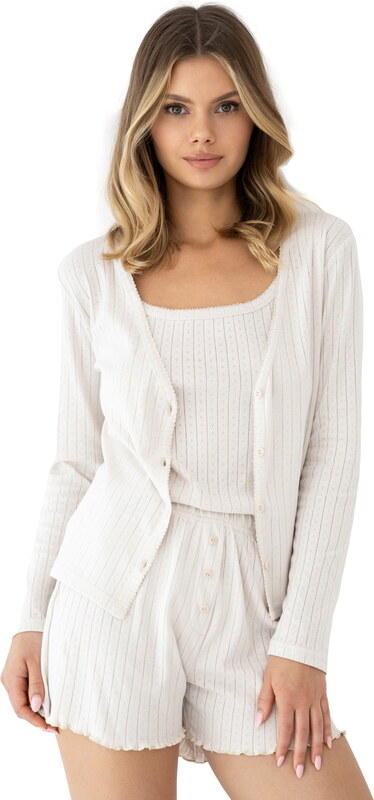 Dámské pyžamo SENSIS JAYLANI světle béžová 3PACK