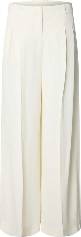 SELECTED Kalhoty se sklady v pase 'SLFELLIE' krémová