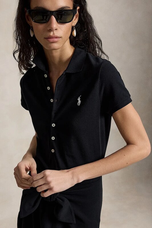 Polo Ralph Lauren rozšířené šaty bavlněné