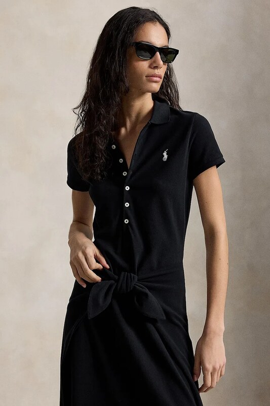 Polo Ralph Lauren rozšířené šaty bavlněné