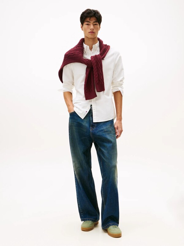 Tommy Jeans pánská bílá košile