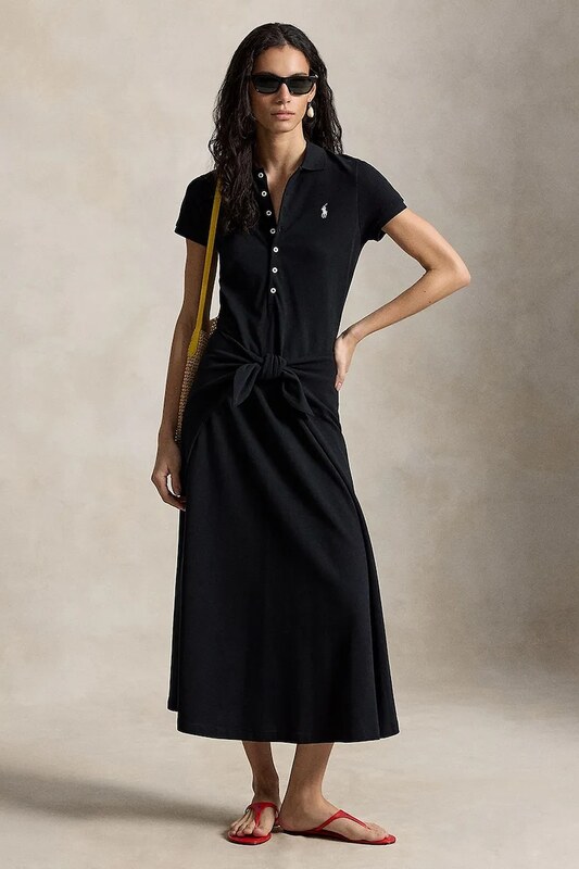 Polo Ralph Lauren rozšířené šaty bavlněné