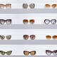 různé tvary a druhy slunečních brýlí