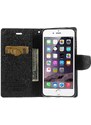 Pouzdro / kryt pro Apple iPhone 6 Plus / 6S Plus - Mercury, Fancy Diary BLACK/BLACK