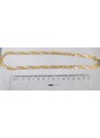 Klenoty Budín Stříbrný pletený náhrdelník - růžové a žluté zlacení 50cm 15,33gr 030647800001